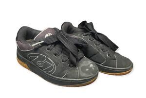 Heely Black Lace Up Skate Shoes | Removable Wheels Sneakers Size Youth 1 Kids